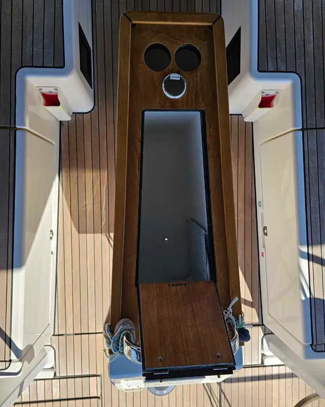 Deck of Danny, a Bavaria C38 sailboat at Punat, Croatia