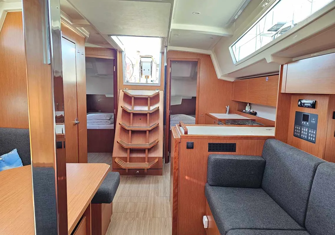 Salon of Danny, a Bavaria C38 sailboat at Punat, Croatia