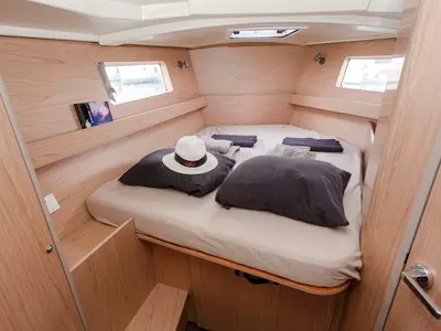 Cabin on Foreigner, a Beneteau Oceanis 41.1 sailboat at Municipal Unit of Lefkada, Greece