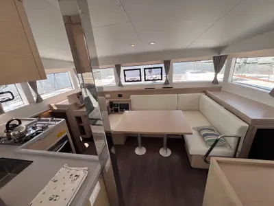 Galley of Nami Maru, a Lagoon 40 catamaran at Volos, Greece