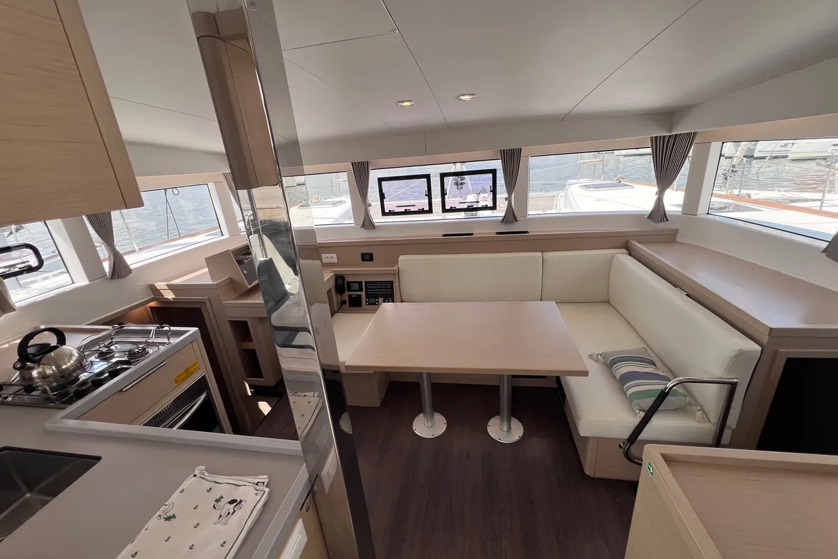 Galley of Nami Maru, a Lagoon 40 catamaran at Volos, Greece