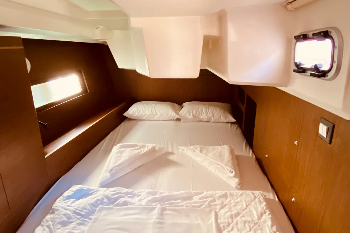 Cabin on Marbella, a Beneteau Oceanis 46.1 sailboat at Municipal Unit of Lefkada, Greece