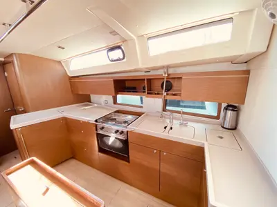 Galley of Marbella, a Beneteau Oceanis 46.1 sailboat at Municipal Unit of Lefkada, Greece