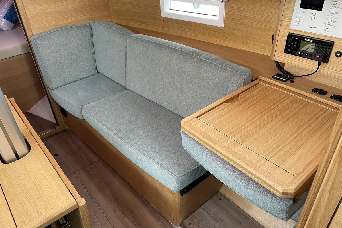 Salon of Luna, a Elan E4 sailboat at Grad Pula, Croatia