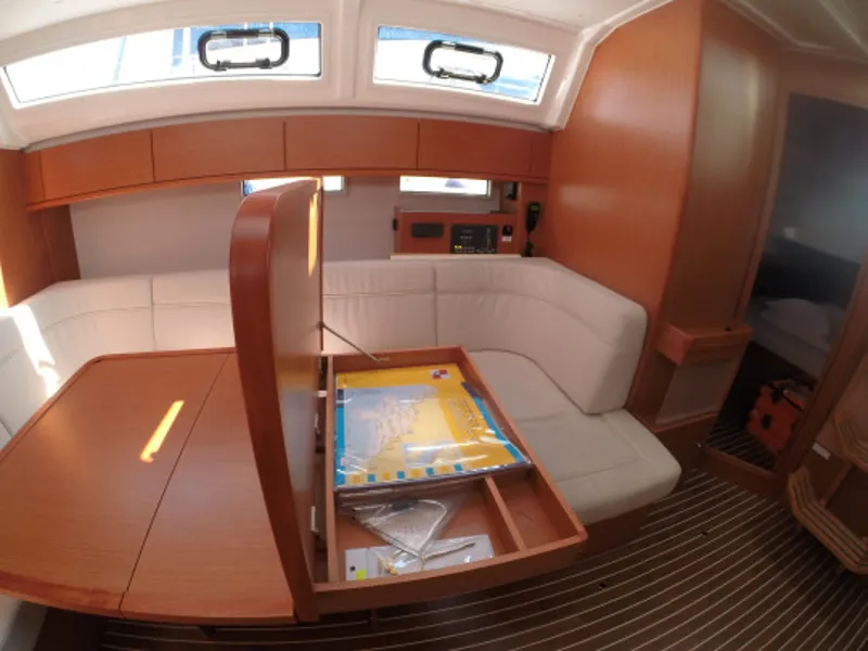 Salon of Dafne, a Bavaria Cruiser 46 sailboat at Zadar, Croatia