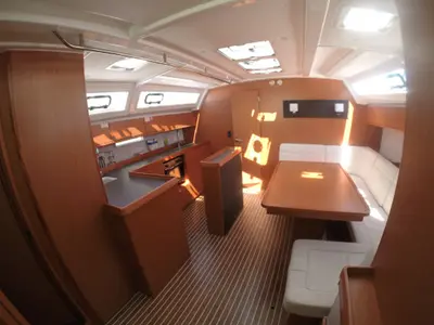 Galley of Dafne, a Bavaria Cruiser 46 sailboat at Zadar, Croatia