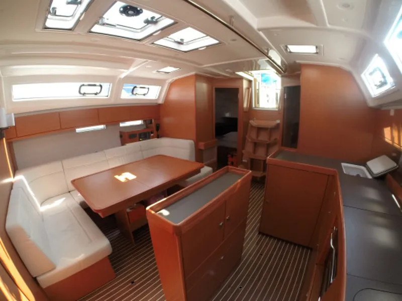 Salon of Dafne, a Bavaria Cruiser 46 sailboat at Zadar, Croatia