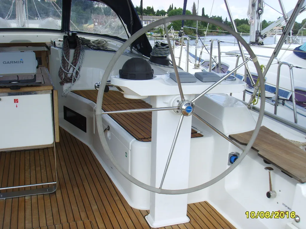 Head on Patroklos, a Bavaria Cruiser 45 sailboat at Municipal Unit of Lefkada, Greece