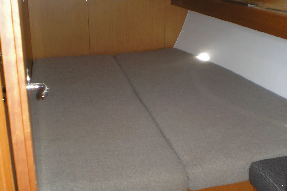 Cabin on Patroklos, a Bavaria Cruiser 45 sailboat at Municipal Unit of Lefkada, Greece