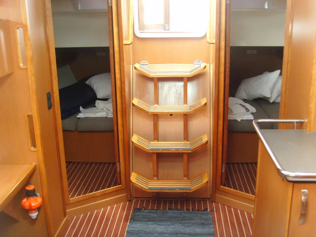Galley of Patroklos, a Bavaria Cruiser 45 sailboat at Municipal Unit of Lefkada, Greece