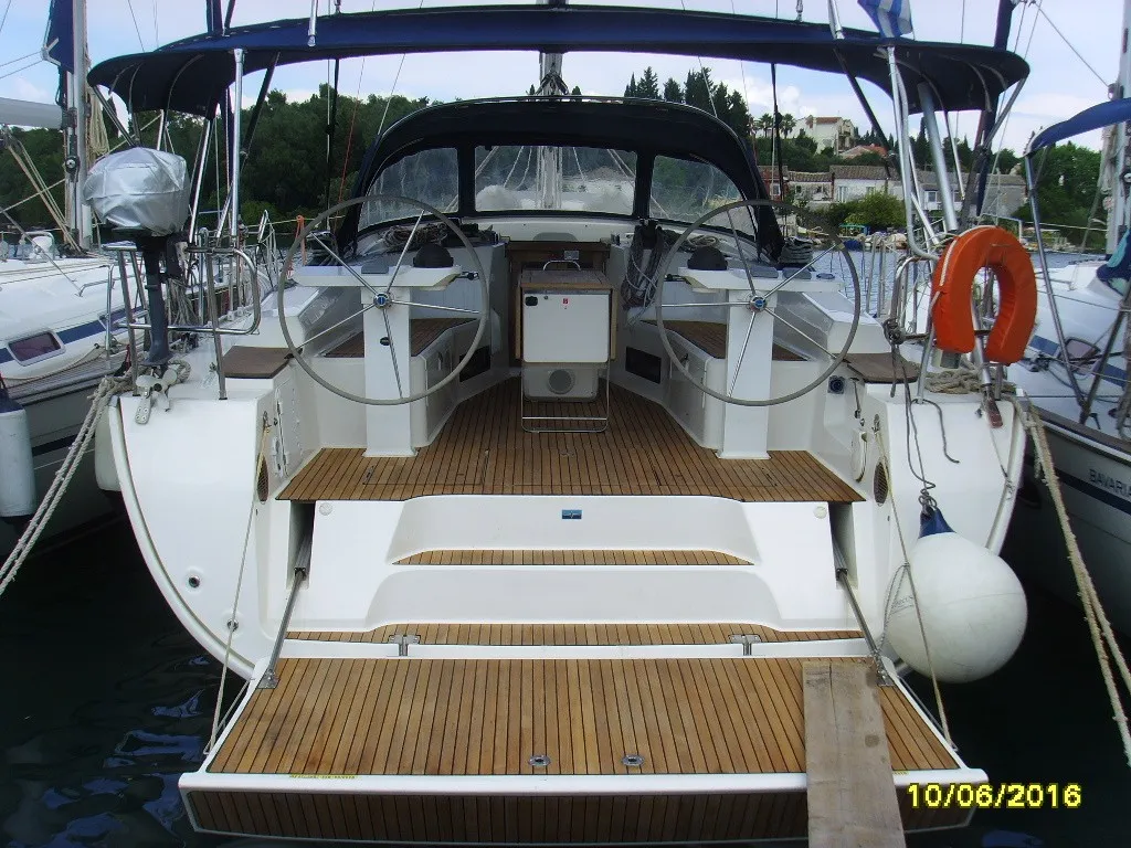 Salon of Patroklos, a Bavaria Cruiser 45 sailboat at Municipal Unit of Lefkada, Greece