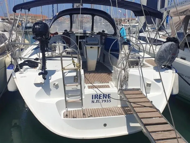 Irene, a Jeanneau Sun Odyssey 43 sailboat at Sithonia Municipal Unit, Greece