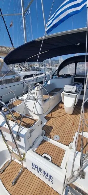 Irene, a Jeanneau Sun Odyssey 43 sailboat at Sithonia Municipal Unit, Greece