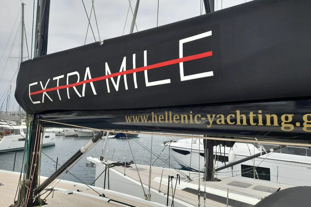 Extra mile, a Beneteau First 53 sailboat at Lavrion, Greece