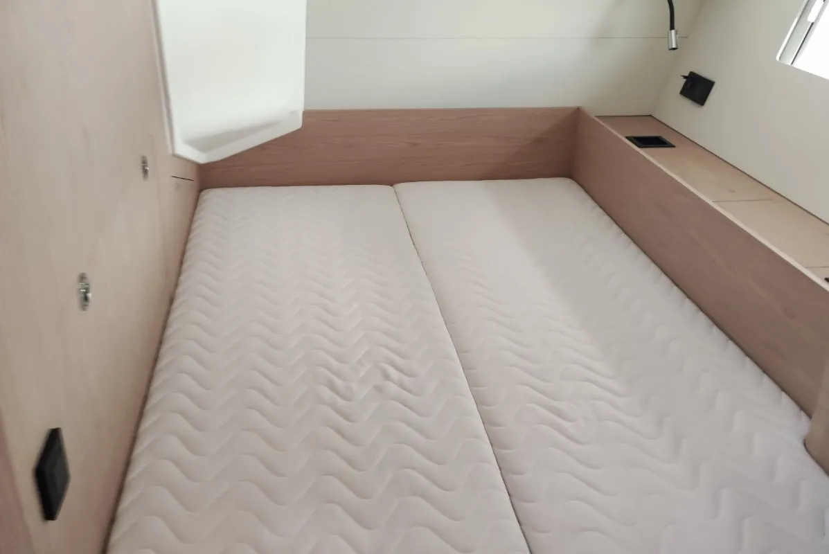 Cabin on Extra mile, a Beneteau First 53 sailboat at Lavrion, Greece