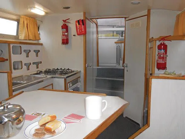 Galley of Kingfisher WHS - Budget 1, a Cygnet Kingfisher WHS motorboat at Laggan, United Kingdom