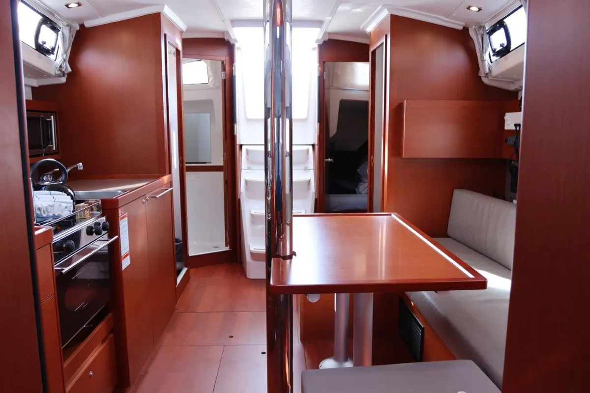 Salon of Arun, a Beneteau Oceanis 38.1 sailboat at Road Town, British Virgin Islands