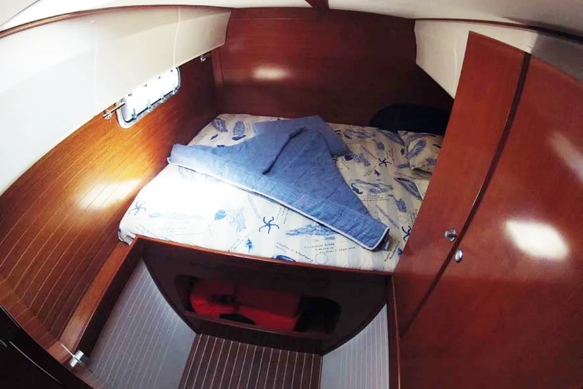 Cabin on Rapido, a Nautitech 40 catamaran at Split, Croatia