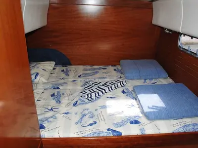 Cabin on Rapido, a Nautitech 40 catamaran at Split, Croatia