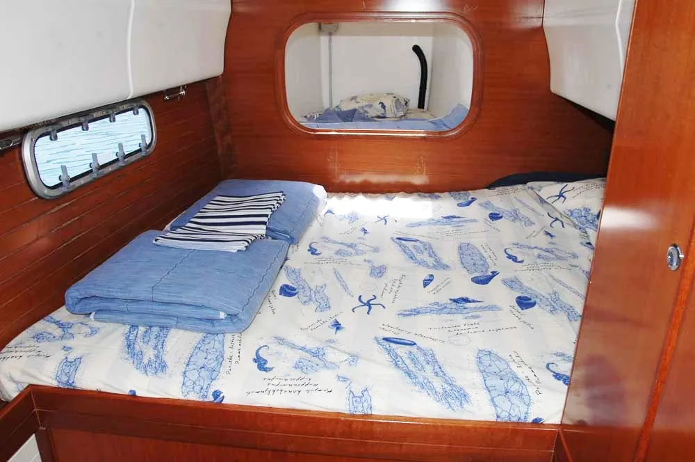 Cabin on Rapido, a Nautitech 40 catamaran at Split, Croatia