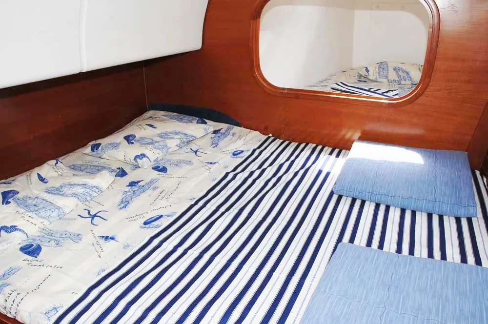 Cabin on Rapido, a Nautitech 40 catamaran at Split, Croatia