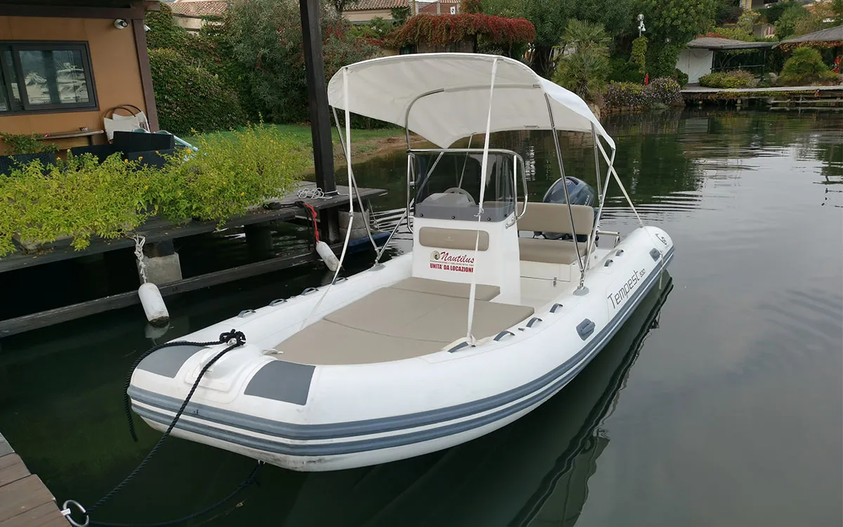 Exterior view of Capelli Tempest 530, a RIB at Cannigione, Italy
