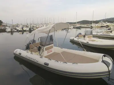 Exterior view of Capelli Tempest 530, a RIB at Cannigione, Italy
