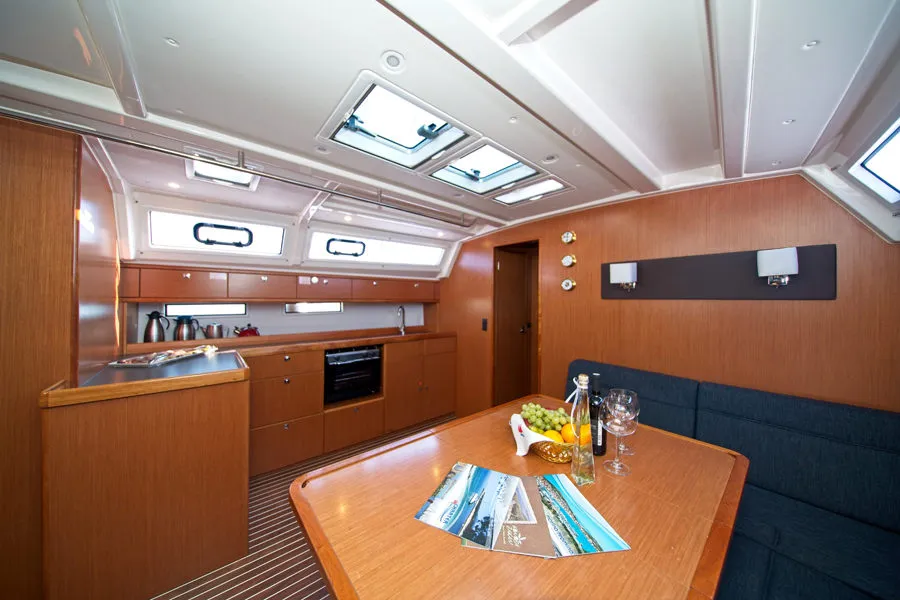 Salon of Bavaria Cruiser 46, a sailboat at Murter, Croatia