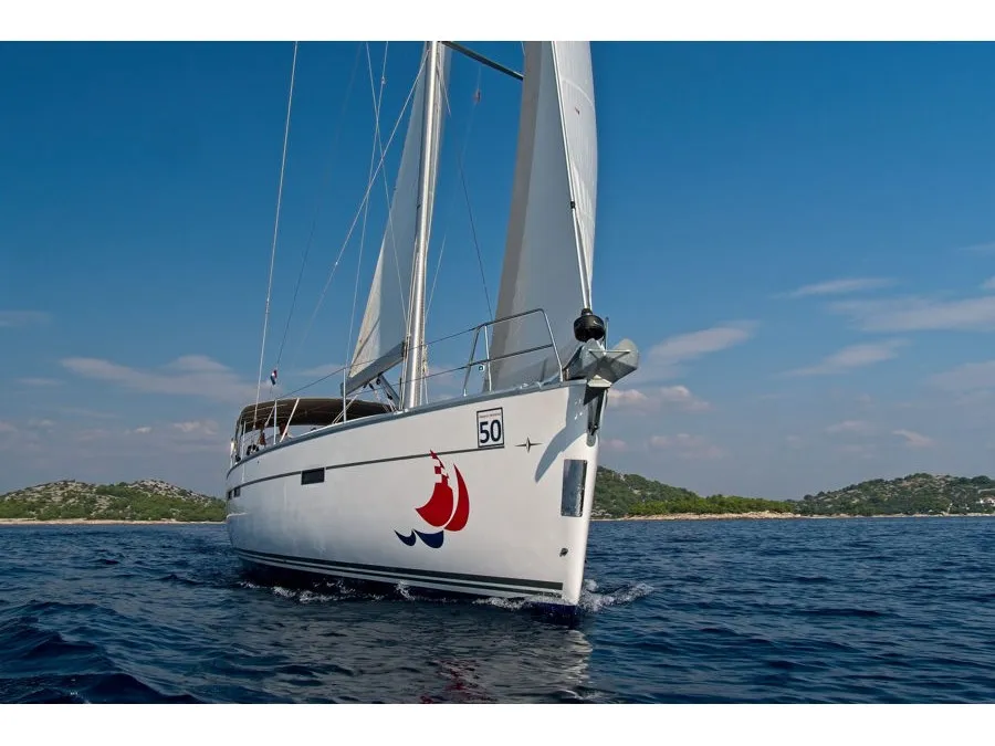 Exterior view of Bavaria Cruiser 46, a sailboat at Murter, Croatia