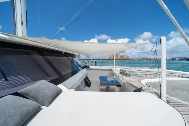 Amelie, a Sunreef 74 catamaran at Port d'Andratx, Spain