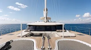 Amelie, a Sunreef 74 catamaran at Port d'Andratx, Spain