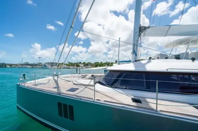 Amelie, a Sunreef 74 catamaran at Port d'Andratx, Spain