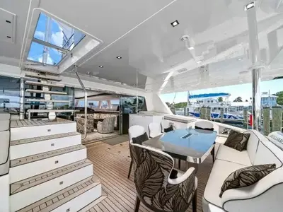 Amelie, a Sunreef 74 catamaran at Port d'Andratx, Spain