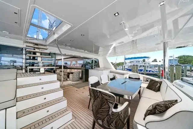 Amelie, a Sunreef 74 catamaran at Port d'Andratx, Spain