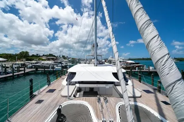 Amelie, a Sunreef 74 catamaran at Port d'Andratx, Spain