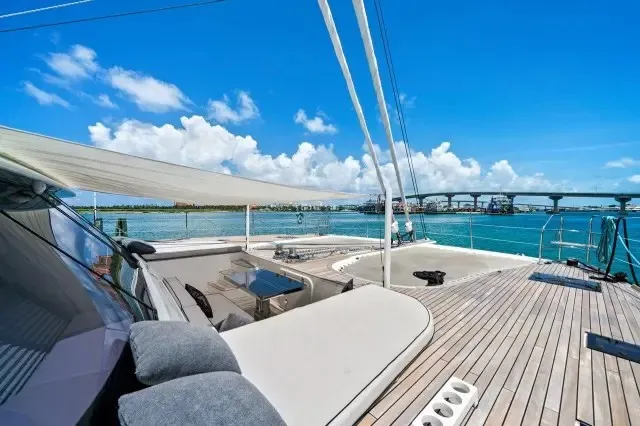 Amelie, a Sunreef 74 catamaran at Port d'Andratx, Spain