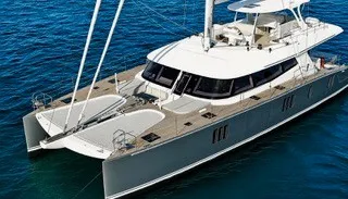 Amelie, a Sunreef 74 catamaran at Port d'Andratx, Spain