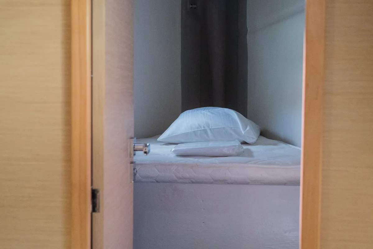 Cabin on Premium, a Fountaine Pajot Saona 47 catamaran at Castellammare del Golfo, Italy