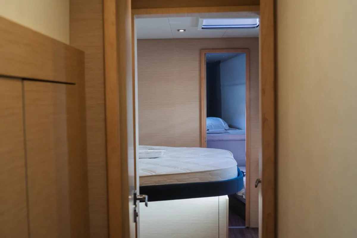 Cabin on Premium, a Fountaine Pajot Saona 47 catamaran at Castellammare del Golfo, Italy