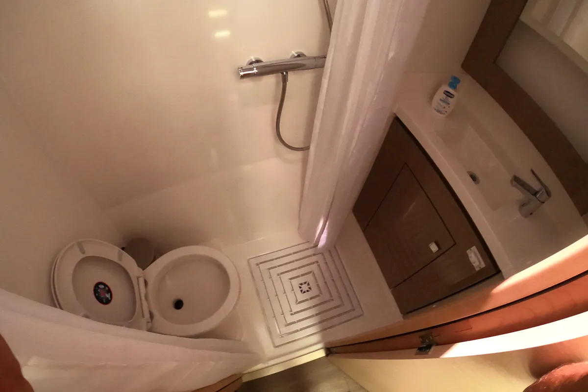 Head on Premium, a Fountaine Pajot Saona 47 catamaran at Castellammare del Golfo, Italy