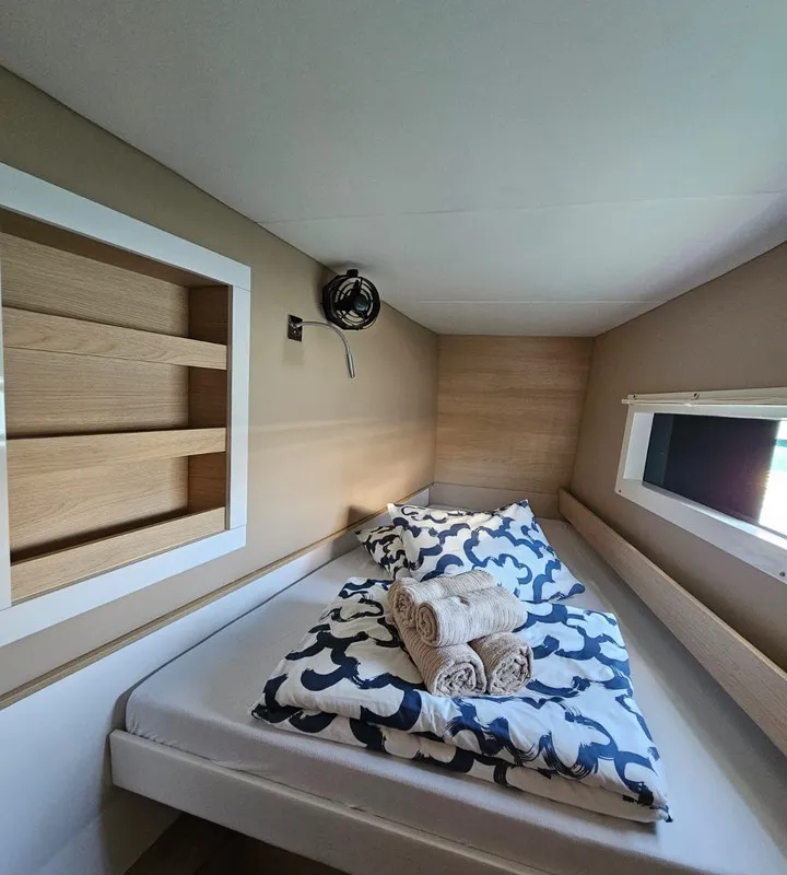 Cabin on Thomas, a Aventura 37 catamaran at Novi Vinodolski, Croatia