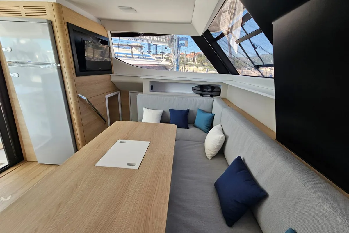 Salon of Thomas, a Aventura 37 catamaran at Novi Vinodolski, Croatia