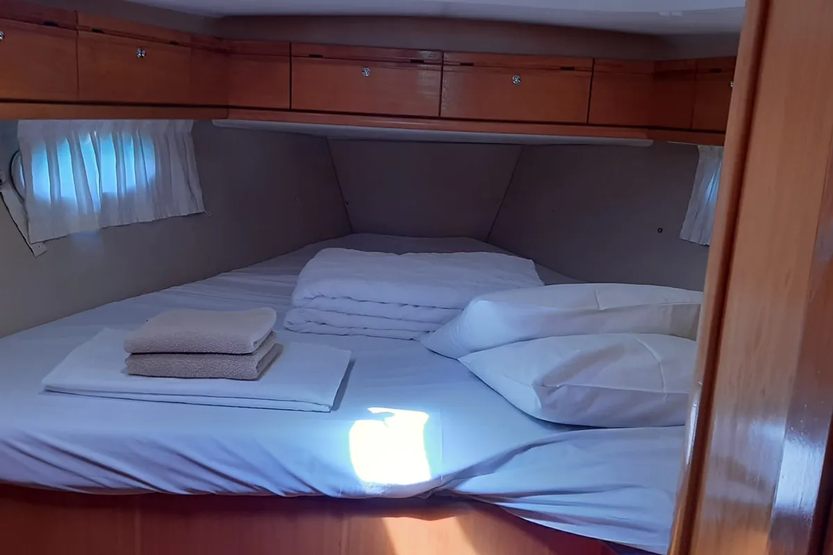 Cabin on Barolo I, a Bavaria 50 sailboat at Grad Trogir, Croatia