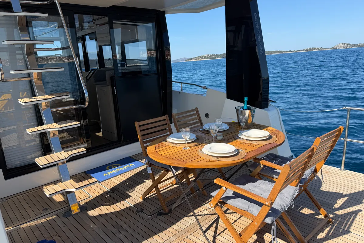 Mackata, a Cobra Yachts Seamaster 45 motor yacht at Grad Vodice, Croatia