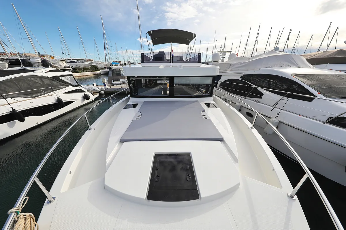 Galley of Mackata, a Cobra Yachts Seamaster 45 motor yacht at Grad Vodice, Croatia