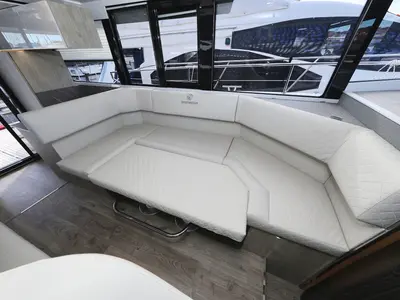 Cockpit of Mackata, a Cobra Yachts Seamaster 45 motor yacht at Grad Vodice, Croatia