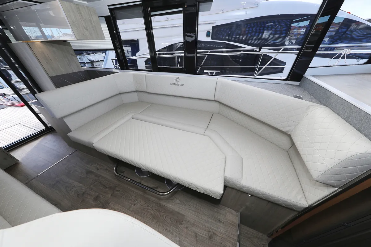 Cockpit of Mackata, a Cobra Yachts Seamaster 45 motor yacht at Grad Vodice, Croatia