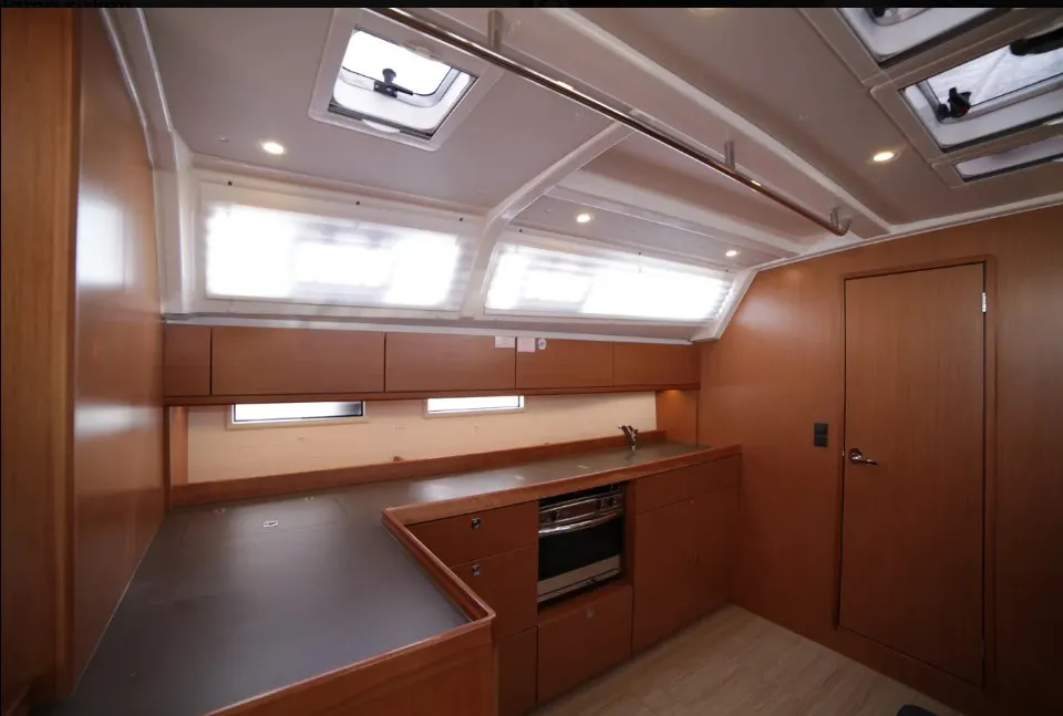 Galley of Sail Deneb, a Bavaria Cruiser 46 sailboat at Marmaris, Turkey