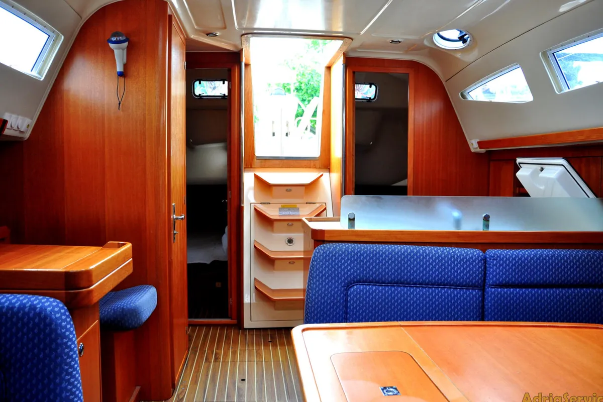 Salon of Orca. O, a Elan Impression 384 sailboat at Izola / Isola, Slovenia