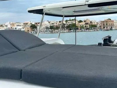 Deck of All Blue I, a Lagoon 42 catamaran at Municipal Unit of Lefkada, Greece